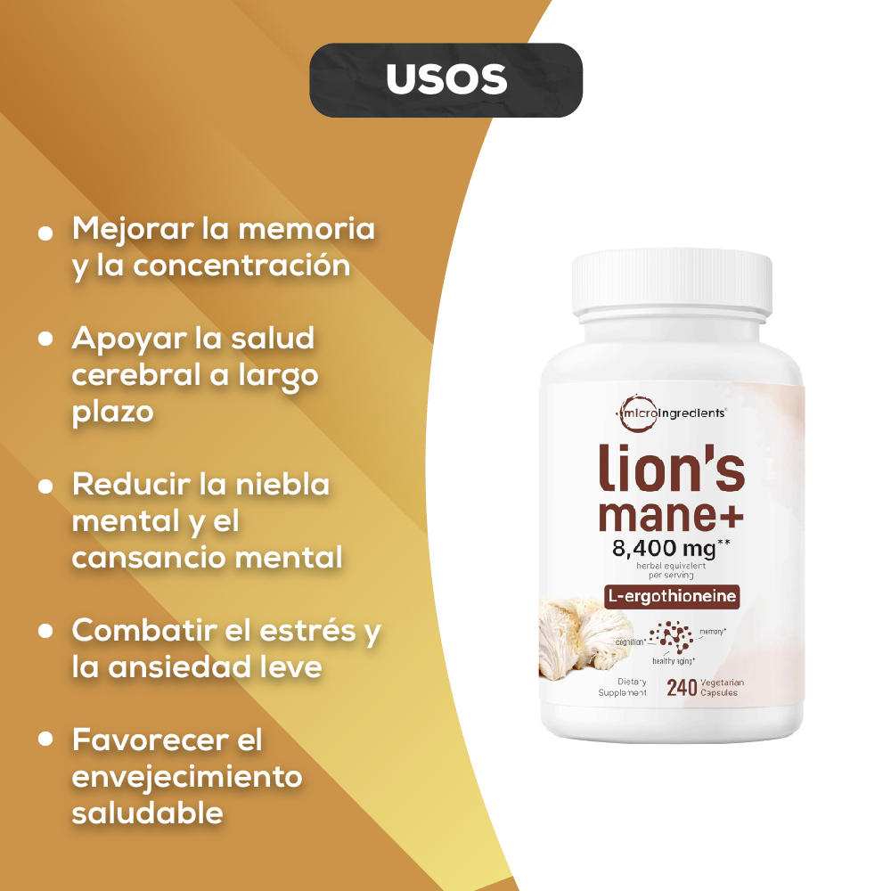 Miniatura 2 de MELENA DE LEÓN CON L-ERGOTIONEÍNA